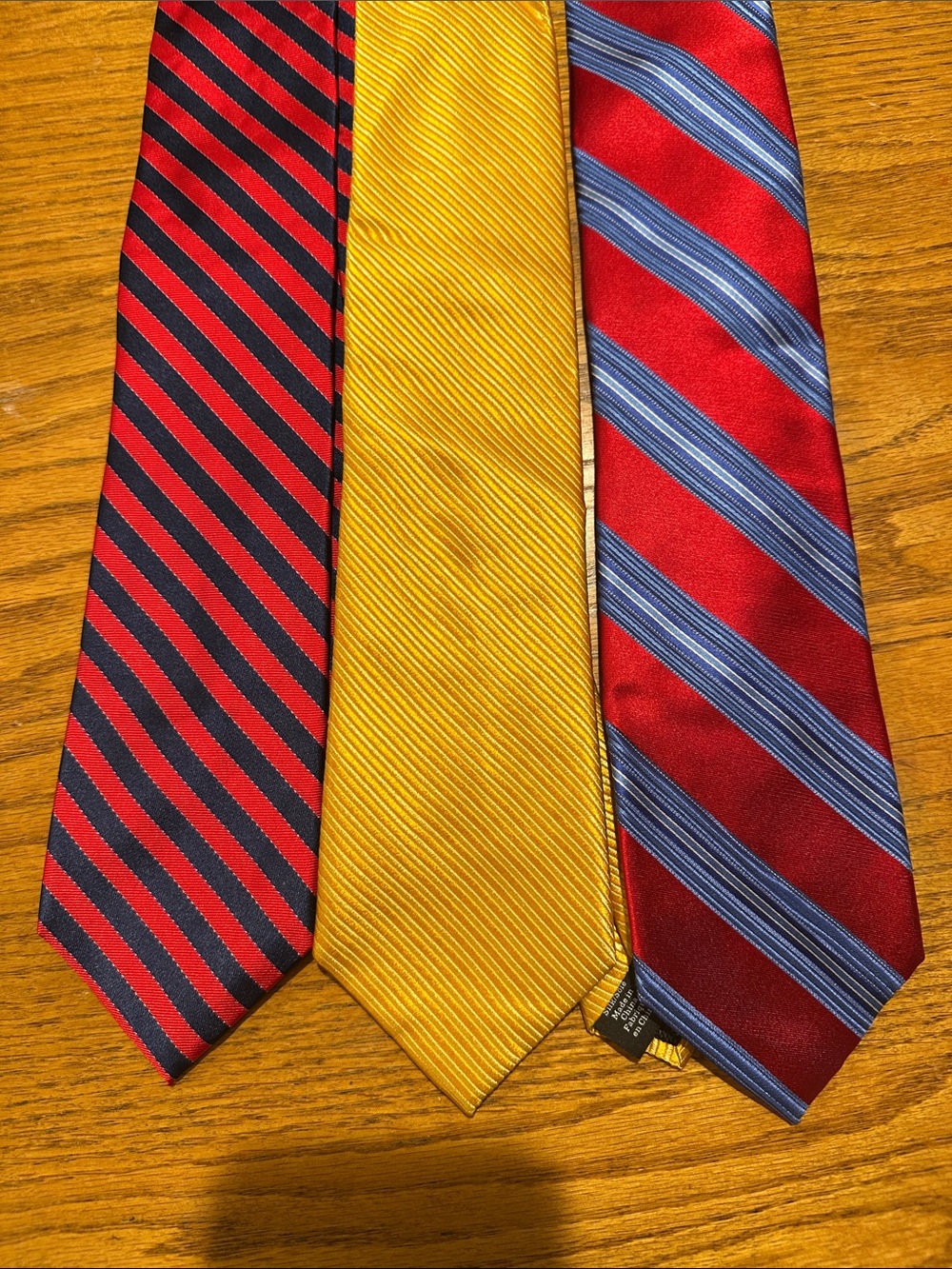 Nordstrom Men's Trio Pack: Red, Gold, and Red-Blue Striped Ties